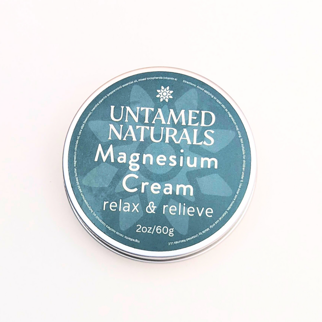 Here's a better view of our Magnesium cream relax and relieve body balm!