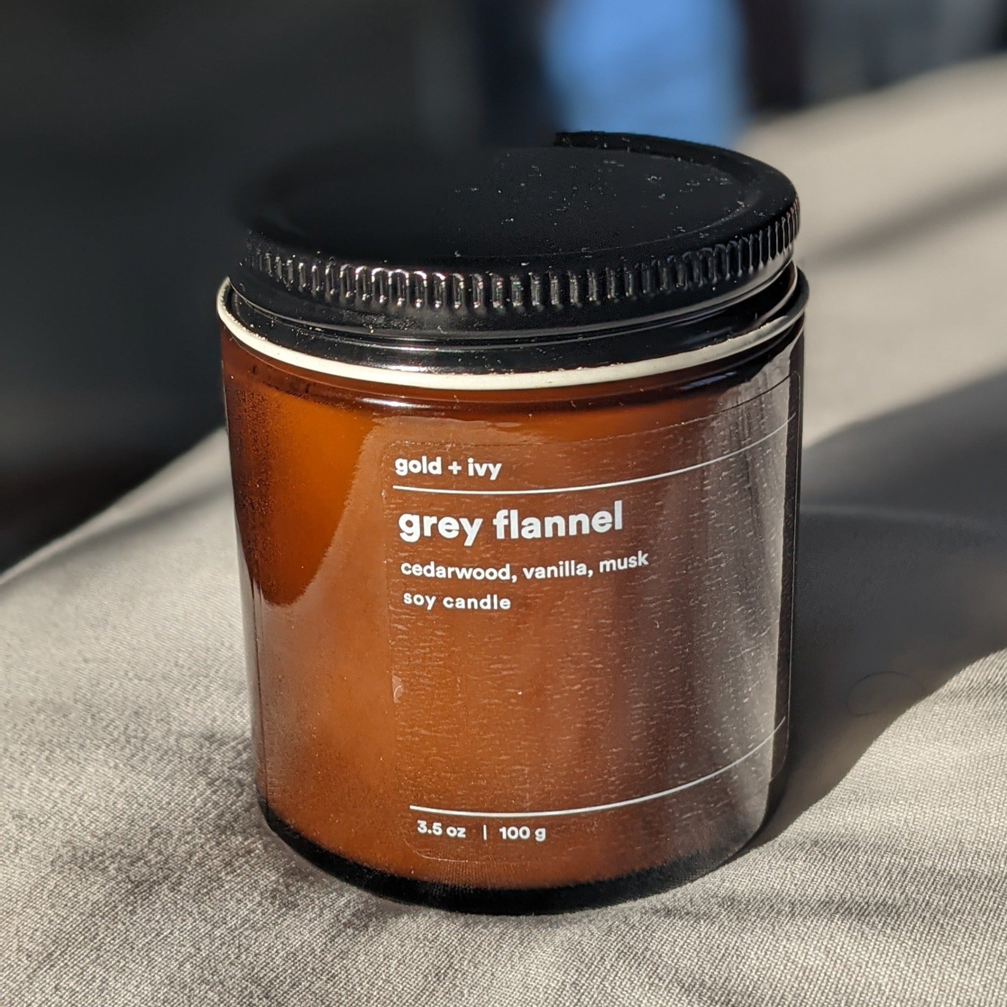 You're in your favorite jammies, sipping warm cider, by a cozy fire, Holiday tunes are playing, and your heart is full! Let us take you there with the pleasantly potent aroma of Grey Flannel candle. 