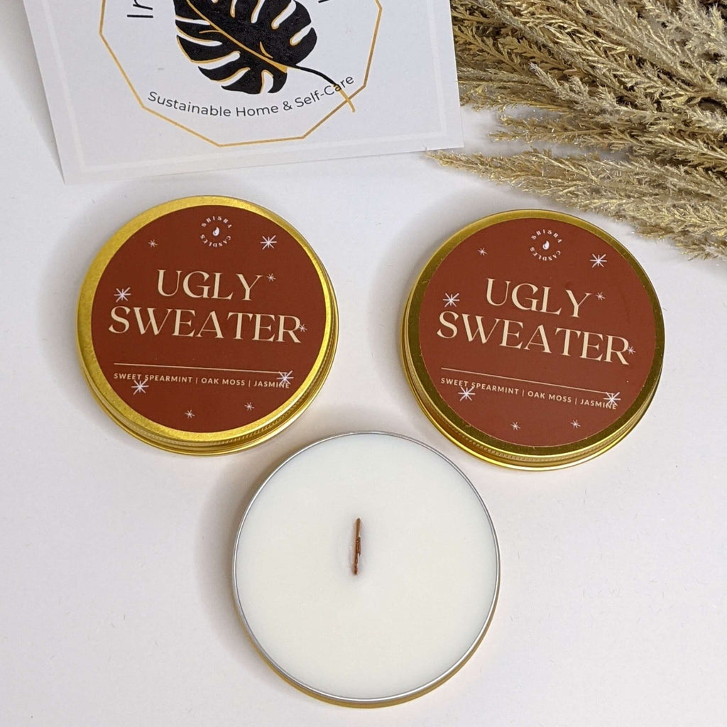 Fight uneasiness, loss of interest, hopelessness, and frustration with our Ugly Sweater Candle infused with Jasmine and Spearmint essential oil to boost your mood.
